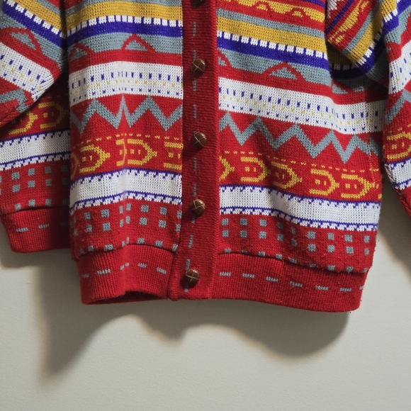 Multicolor Patterned Men's Sweater - Picture 2 of 8